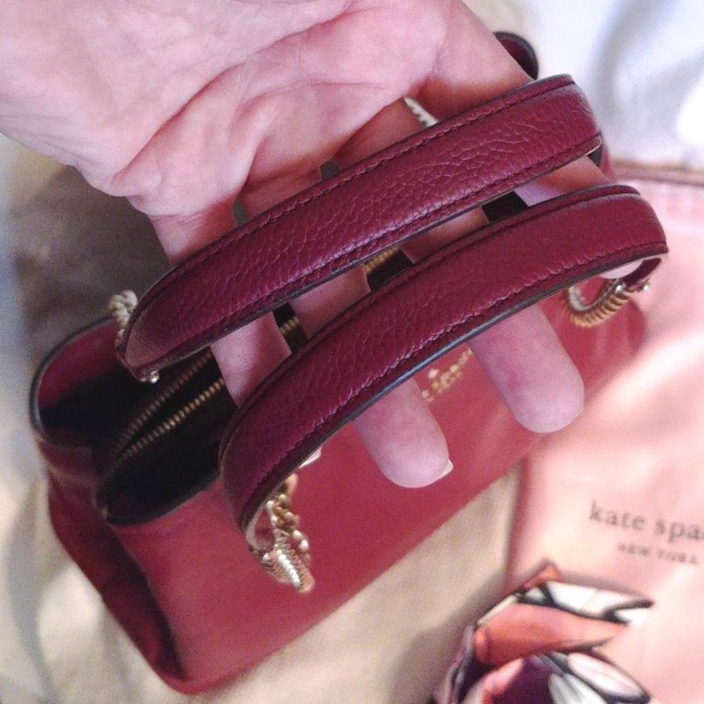 Kate Spade Double Bundle Jordyn Chain Tote w/Wallet in Blackberry Preserve - Picture 7 of 15